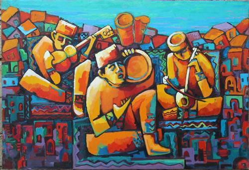 Bayati Siraz 90 x 130 sm ketan yaqli boya 2017
