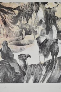 Avramova CHAIN OF CAMELS lithography 38 x 55 cm